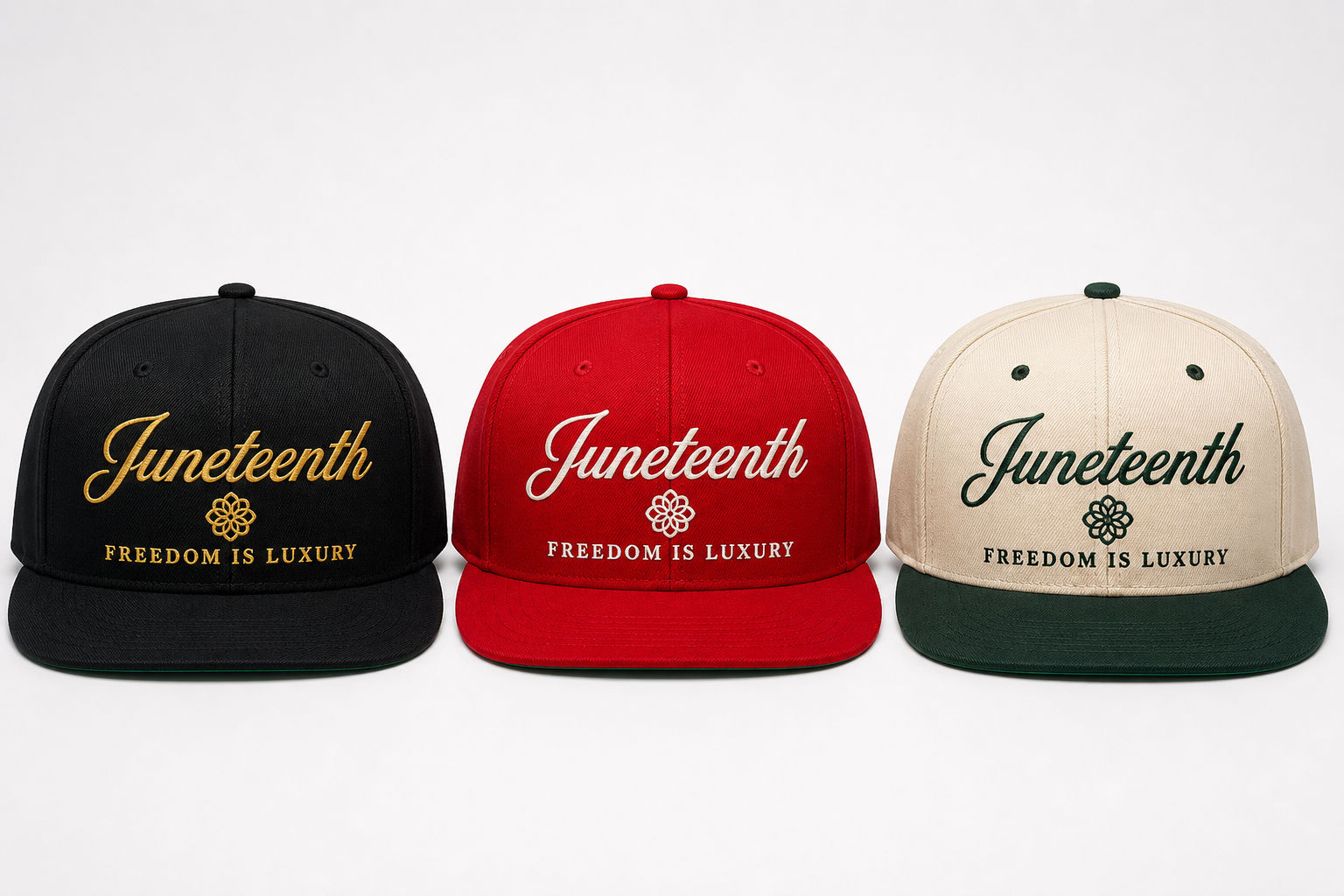 Juneteenth "Freedom Is Luxury" Snapback Hat